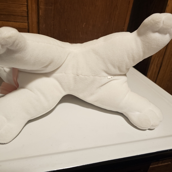 Pound Purries Vintage 1980s White and Pink Stuffed Cat Toy - Picture 4 of 5